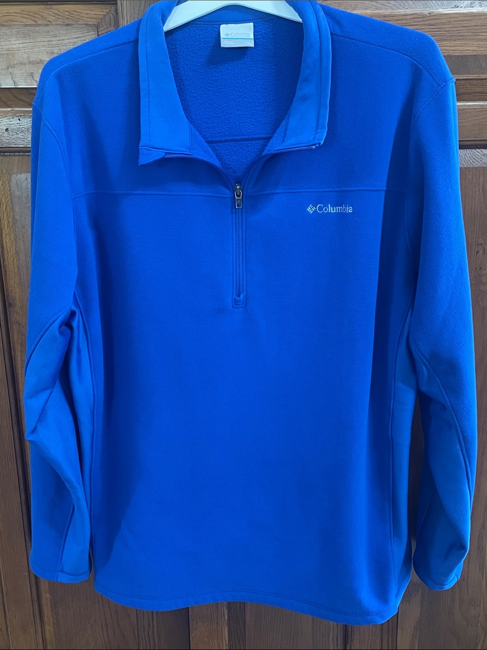 Columbia Men's Royal Blue Half-Zip Fleece Pullover Good Condition Sz. XXL